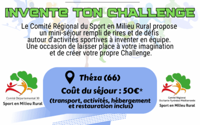 SÉJOUR CHALLENGE JEUNES SPORTIFS*DU 24 AU 25.10.2025.