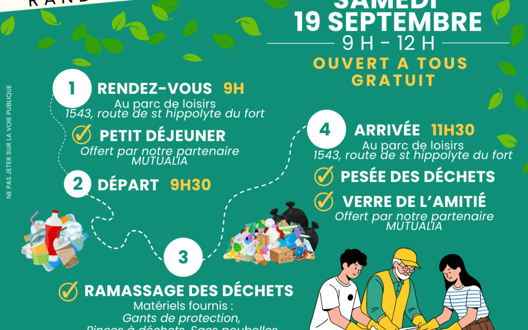 Randonnée ramassage de déchets