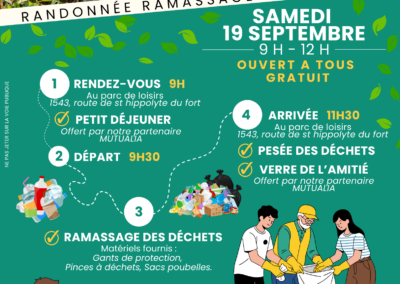 Randonnée ramassage de déchets